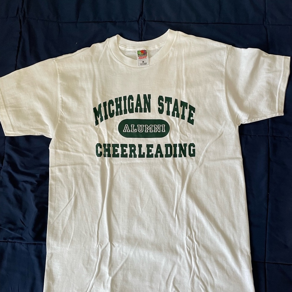 Michigan State University Spartans Cheerleading T Shirt Large MSU
